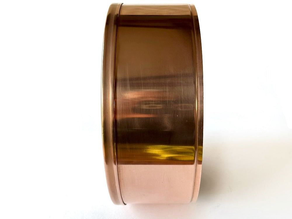 24cm copper planter side