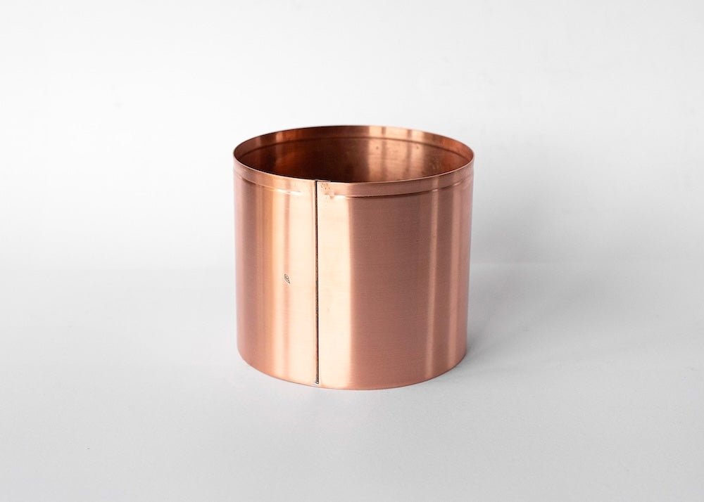 9cm copper plant pot side