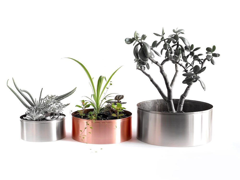 24 cm plant pots 24cm Copper Plant Pot – Copper and Green