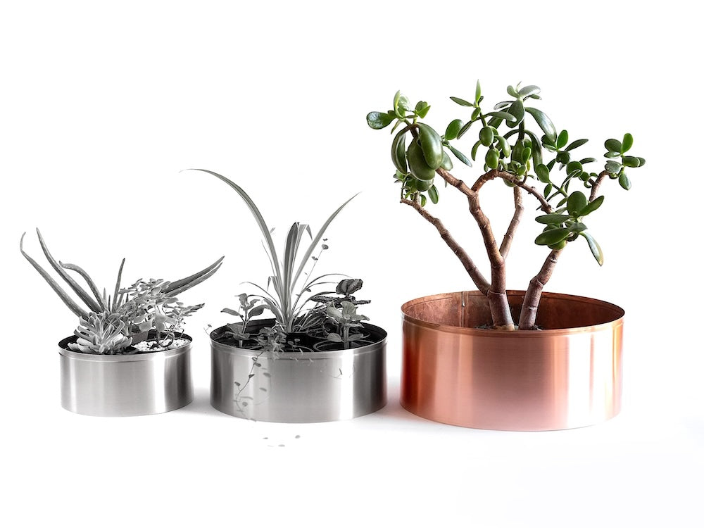 plant pot 30cm 30cm Copper Plant Pot/Planter – Copper and Green