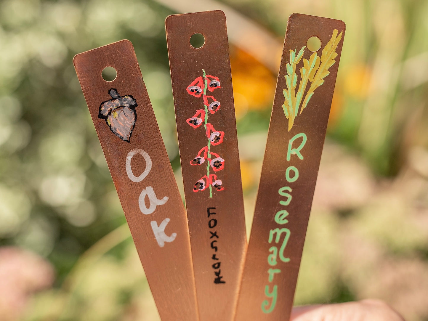 10 Copper Plant Labels with Pen