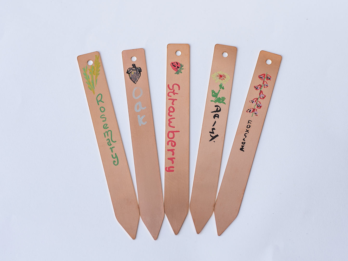 10 Copper Plant Labels with Pen