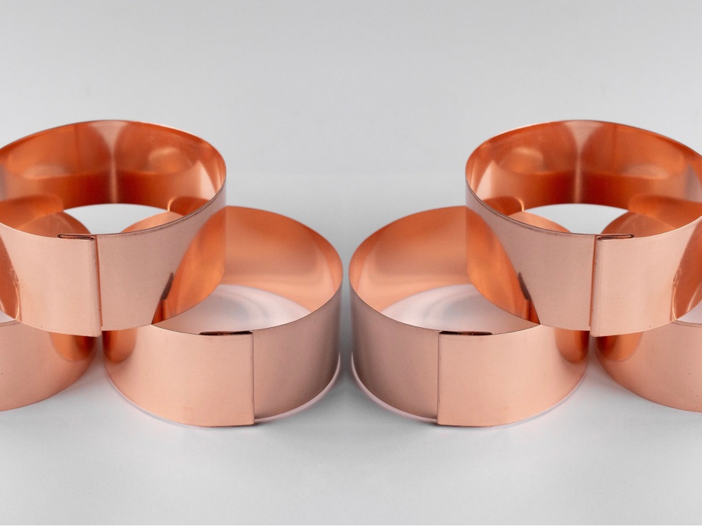 Large copper slug rings for plants