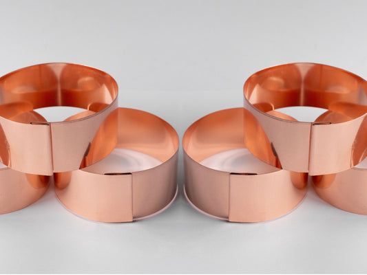 Large copper slug rings for plants