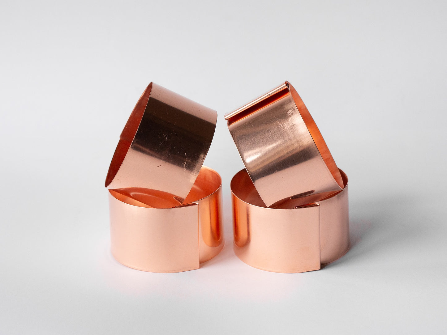 9cm Copper Slug Ring 4 Bundle Stack