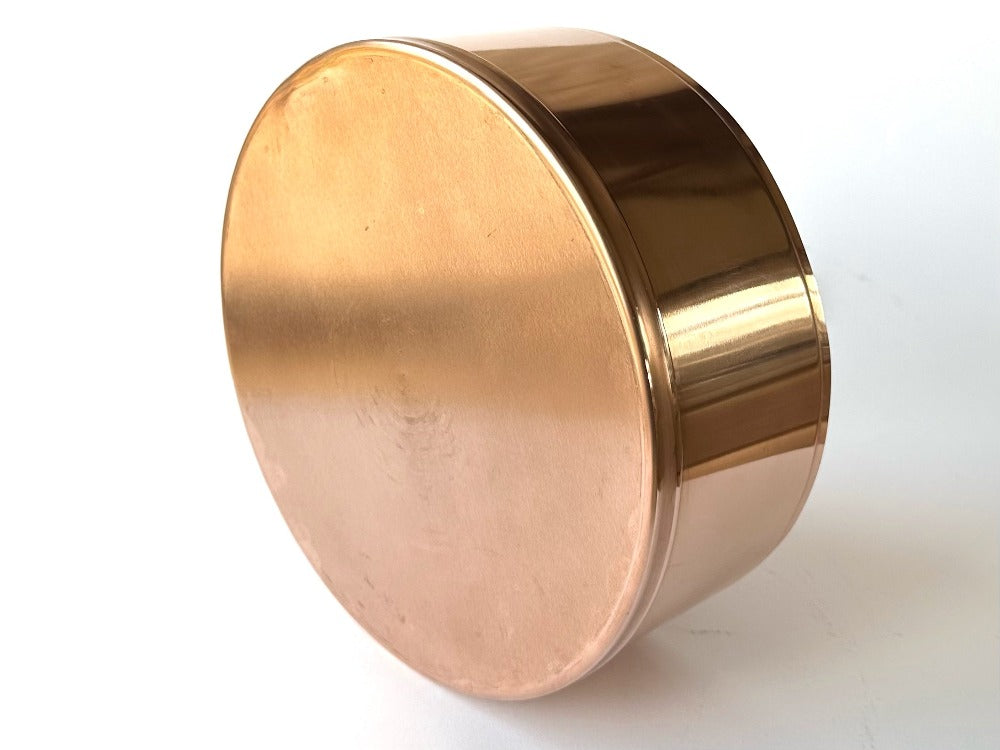 24cm copper planter side