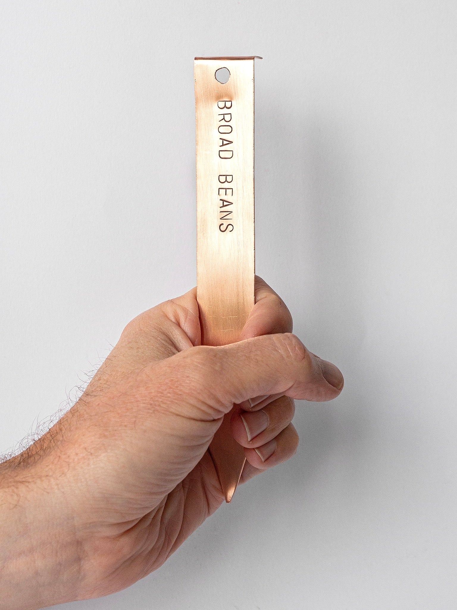 Custom Copper Plant Labels and Hand