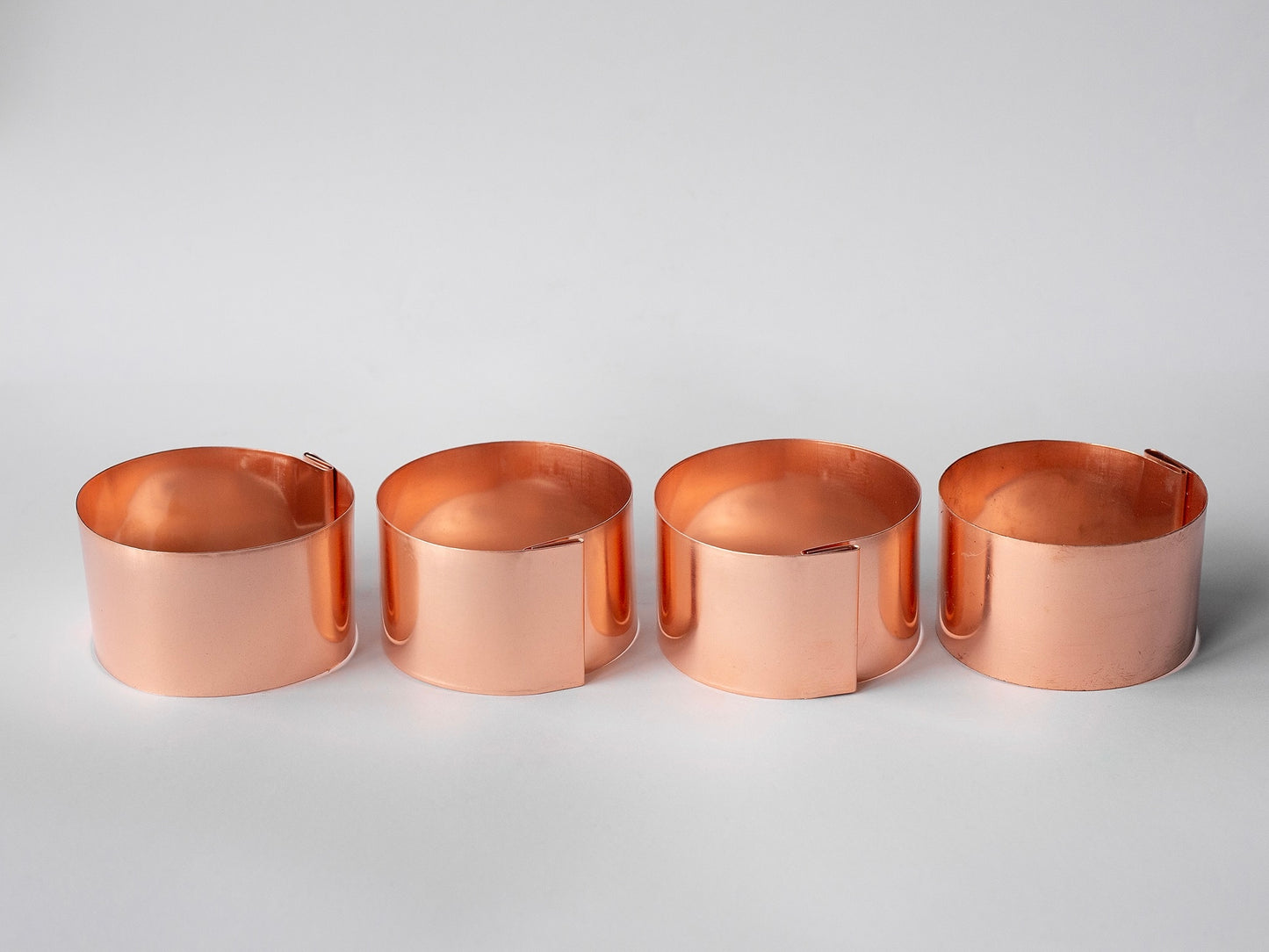 Copper slug rings for plants bundle front 9cm