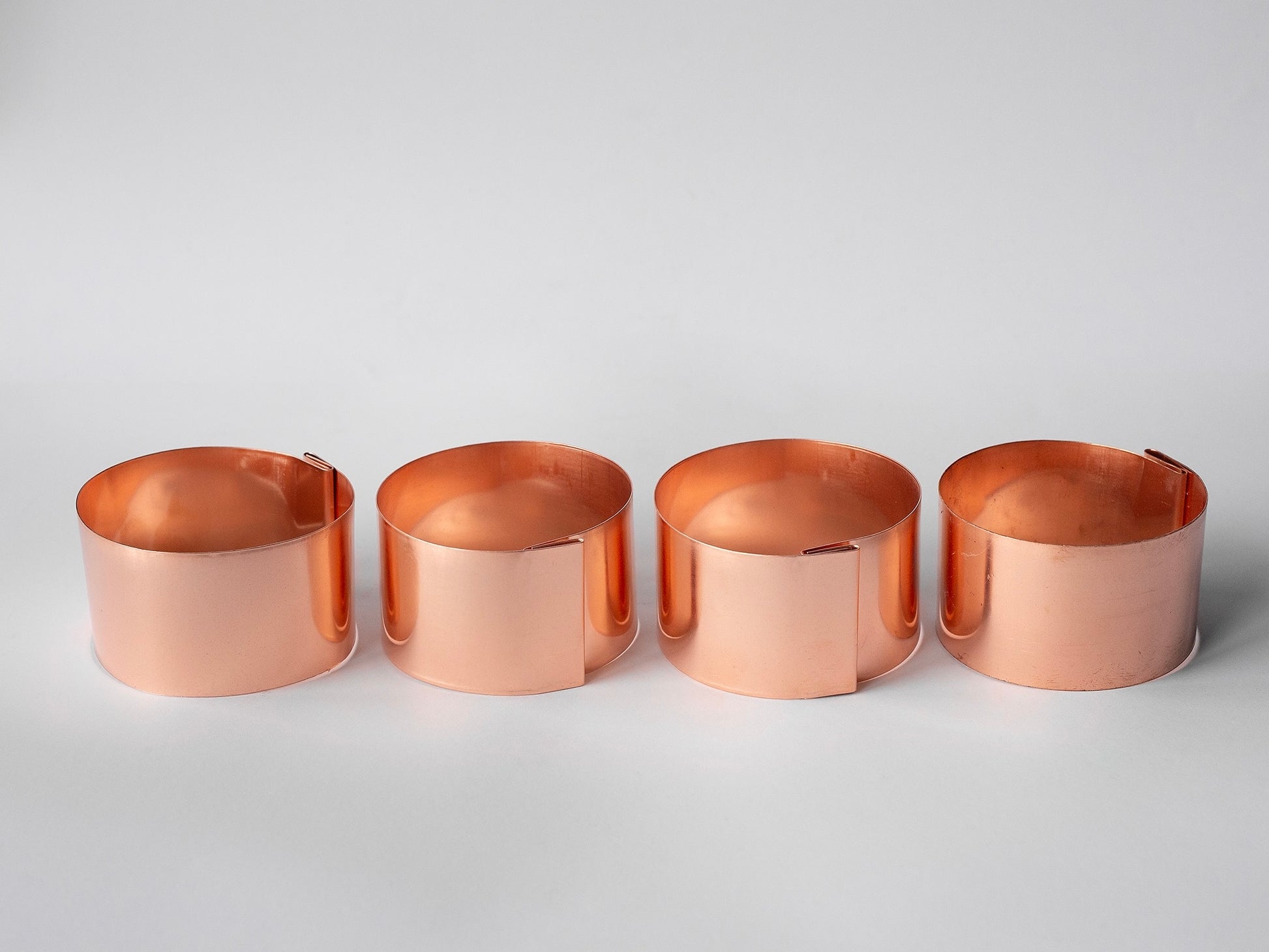 Copper slug rings for plants bundle front 9cm