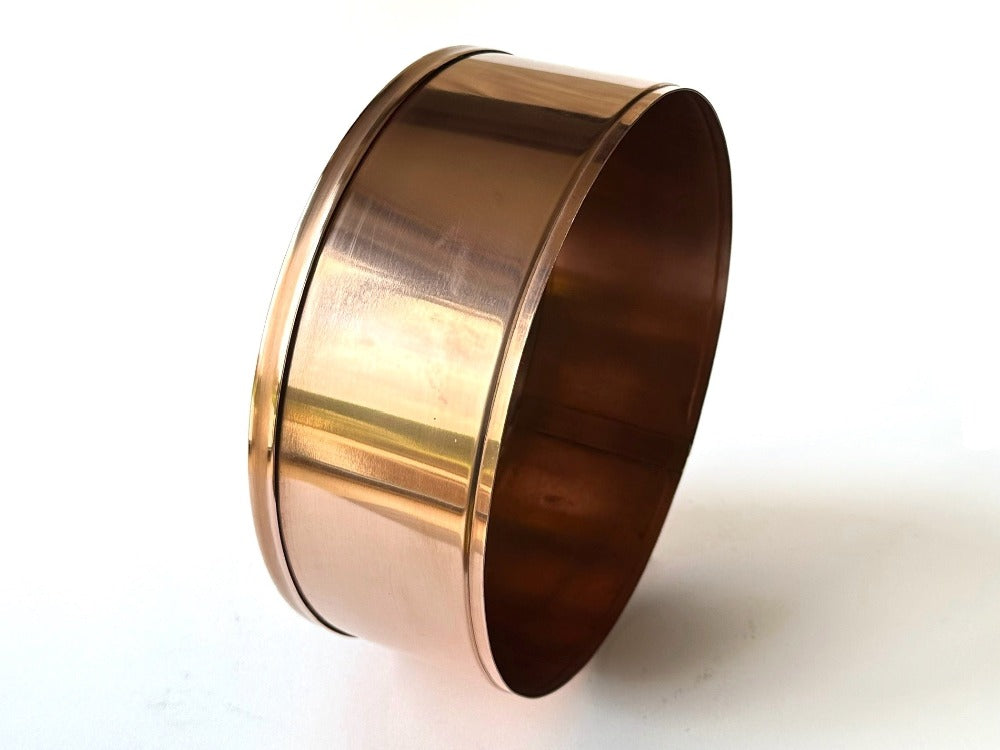 24cm copper planter diagonal.