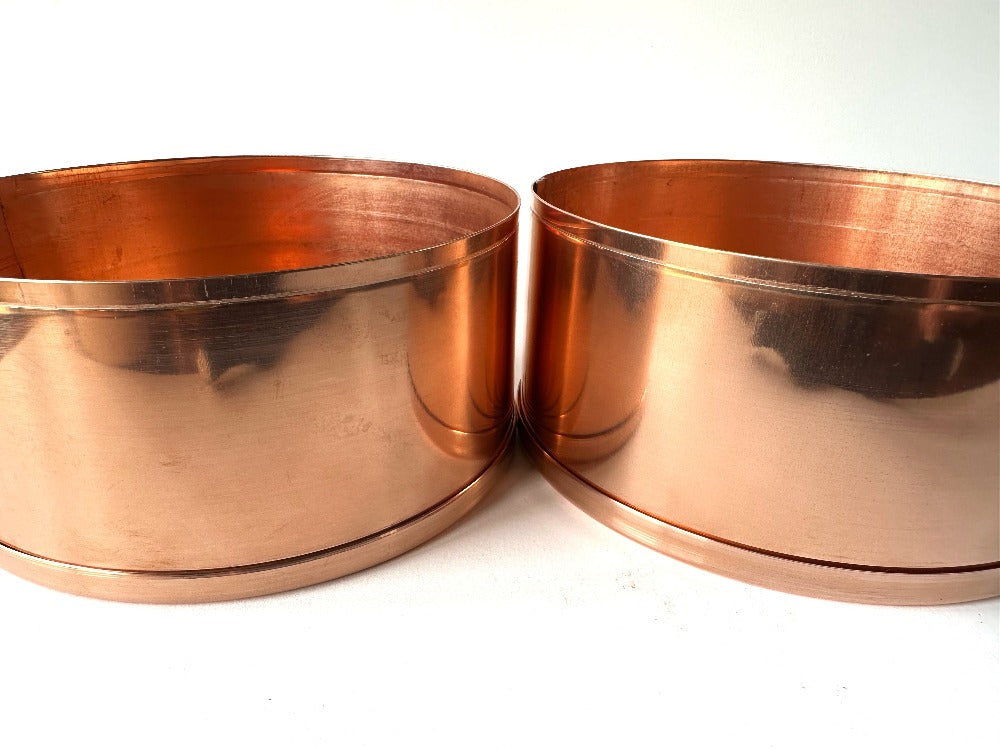 Hand made copper planters