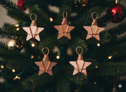 5 Copper Christmas Stars