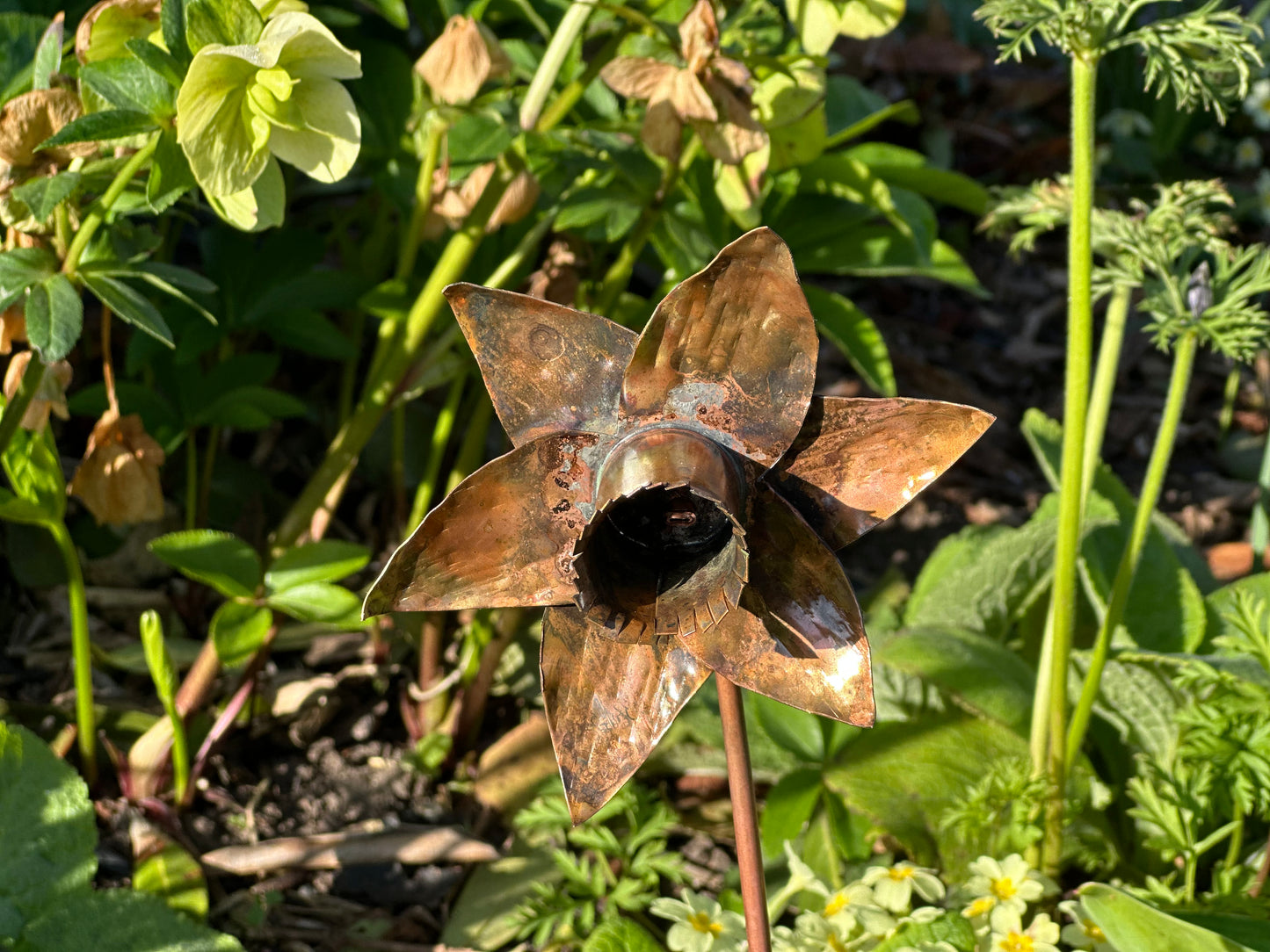 Hand Made Copper Daffodil