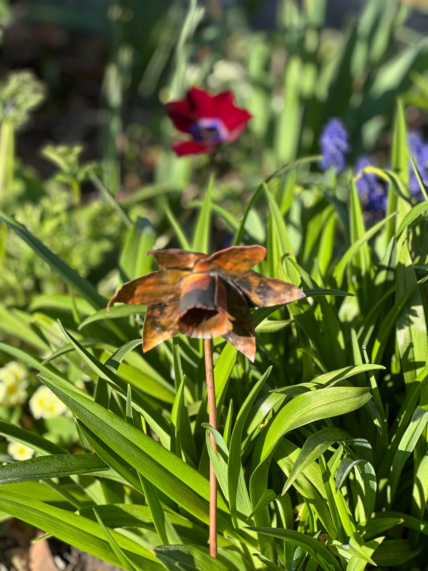 Hand Made Copper Daffodil