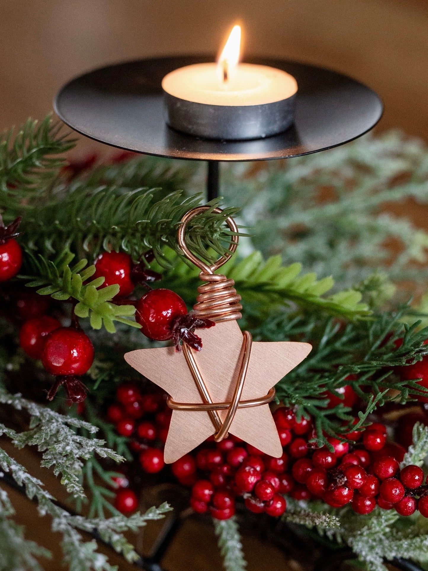 5 Copper Christmas Stars
