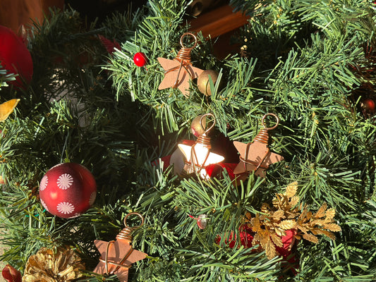 10 Copper Christmas Stars