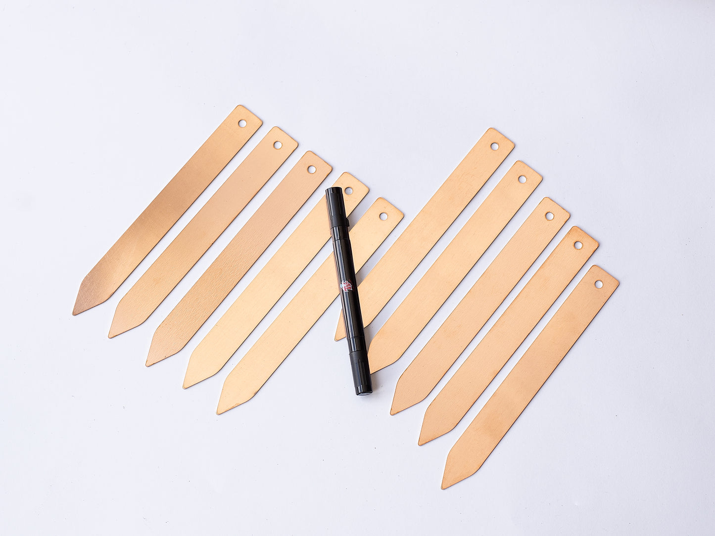 10 Copper Plant Labels with Pen