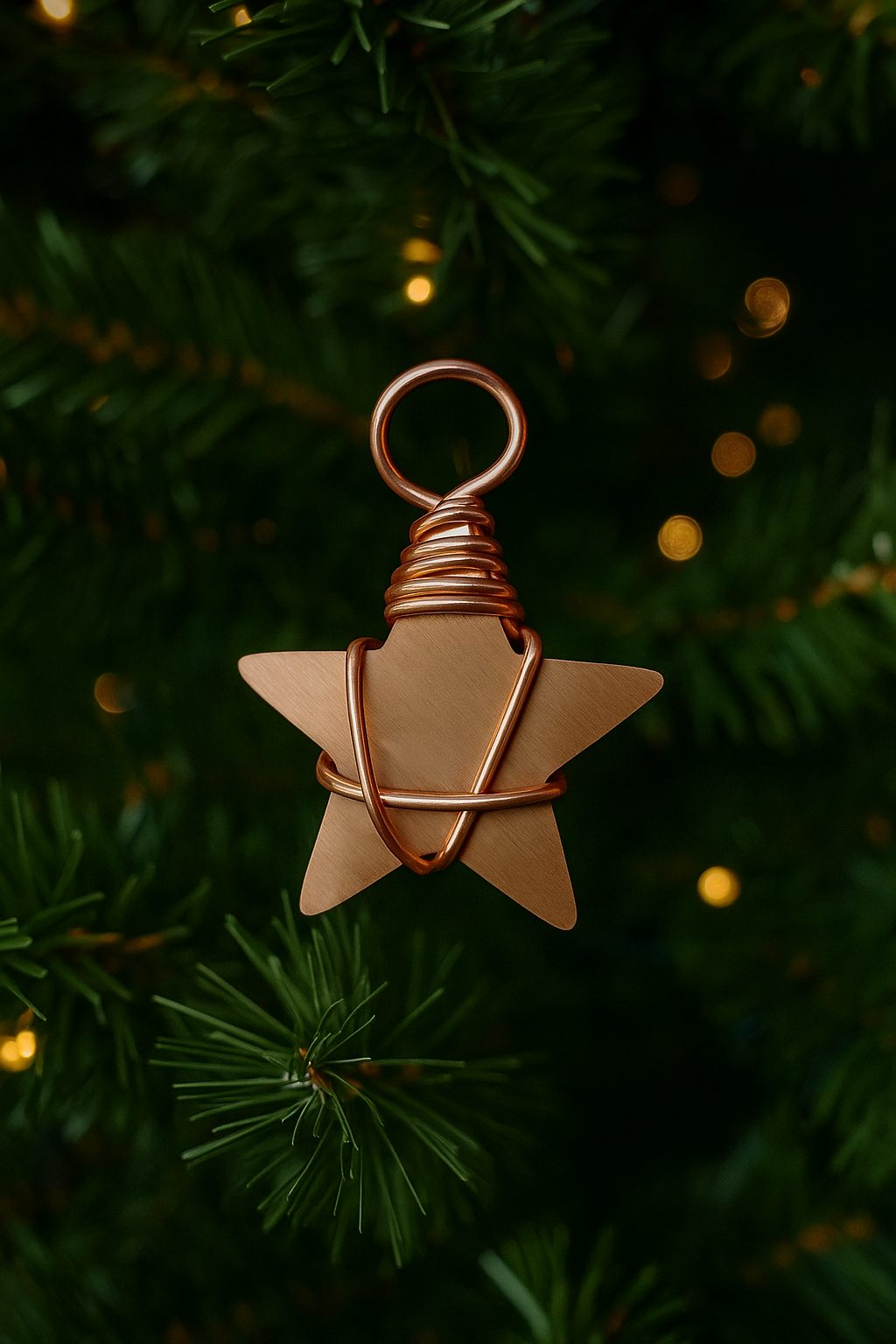 10 Copper Christmas Stars