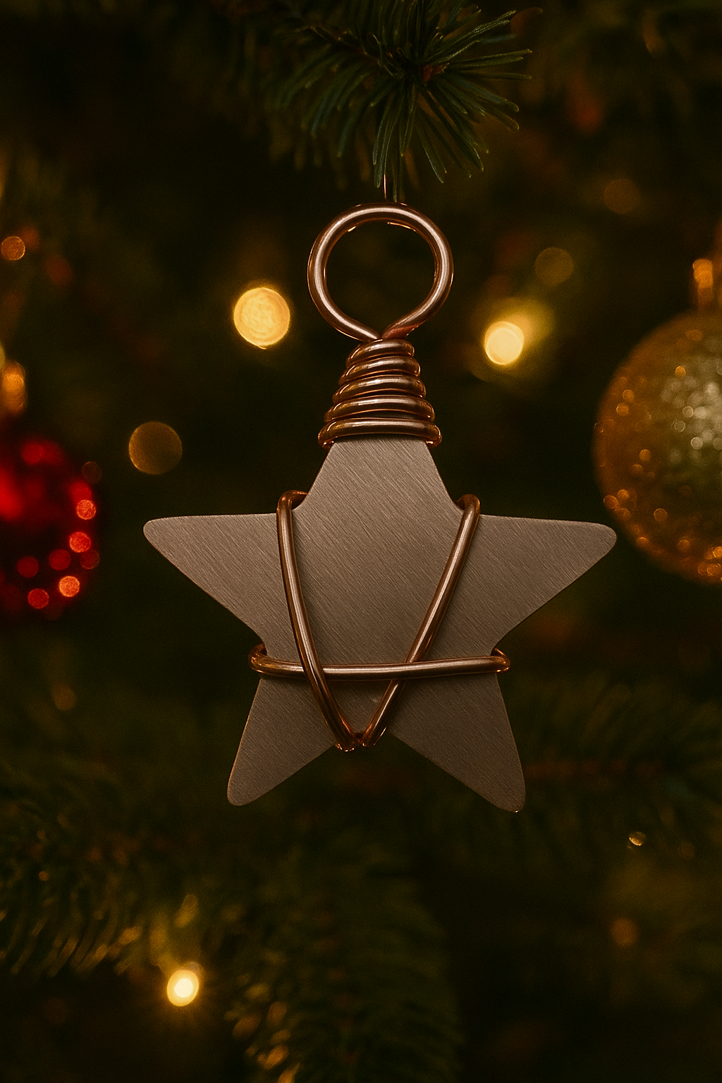 10 Copper Christmas Stars