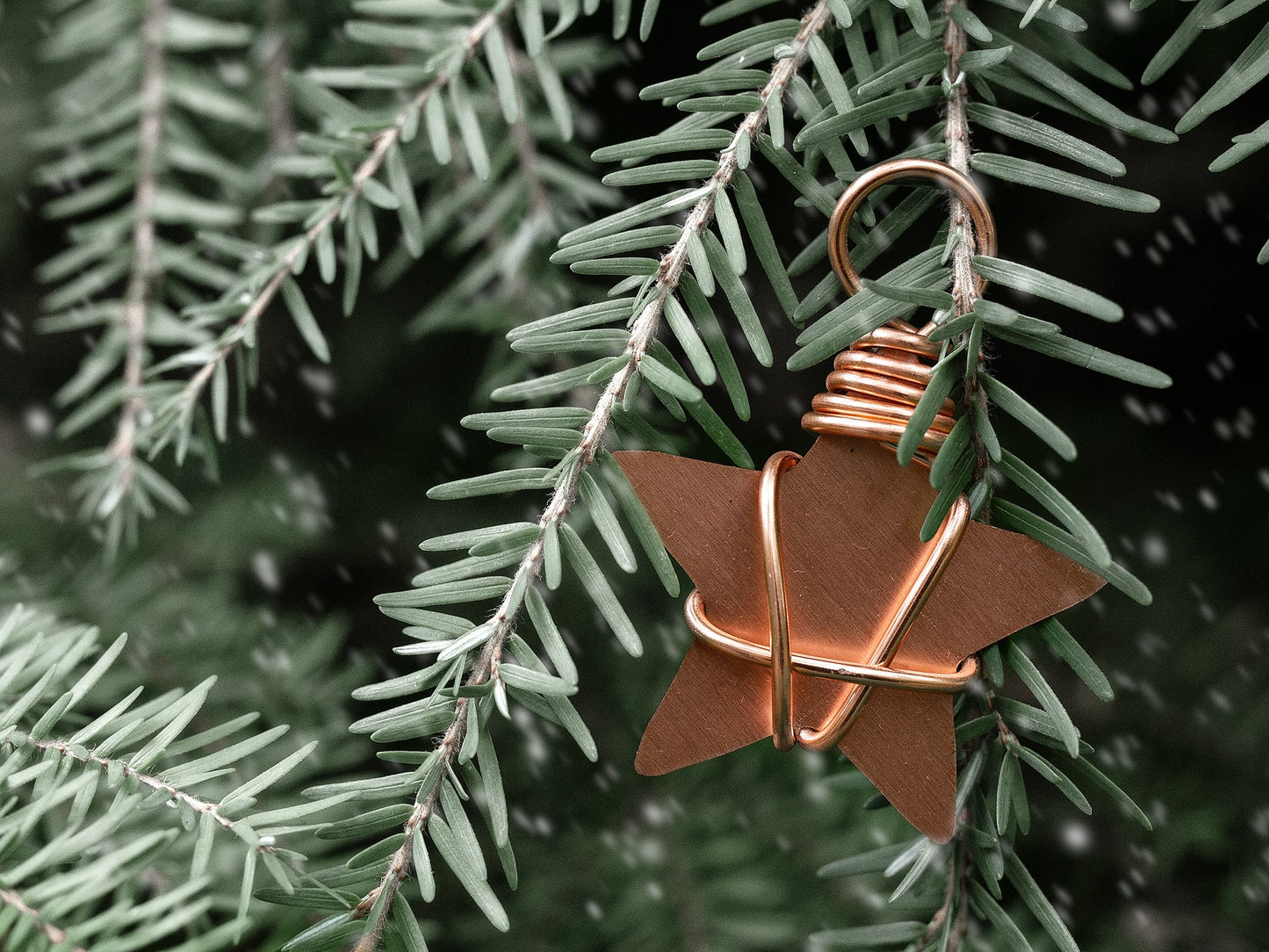 Copper and Green Copper Christmas Star