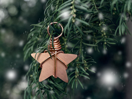 5 Copper Christmas Stars