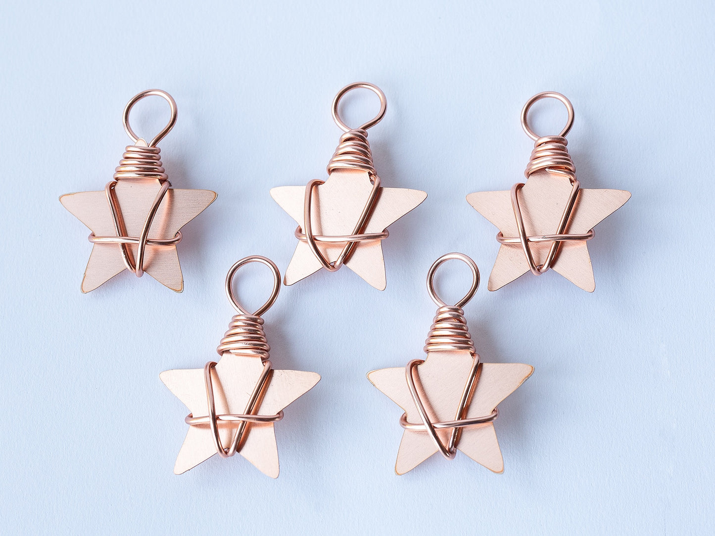 10 Copper Christmas Stars