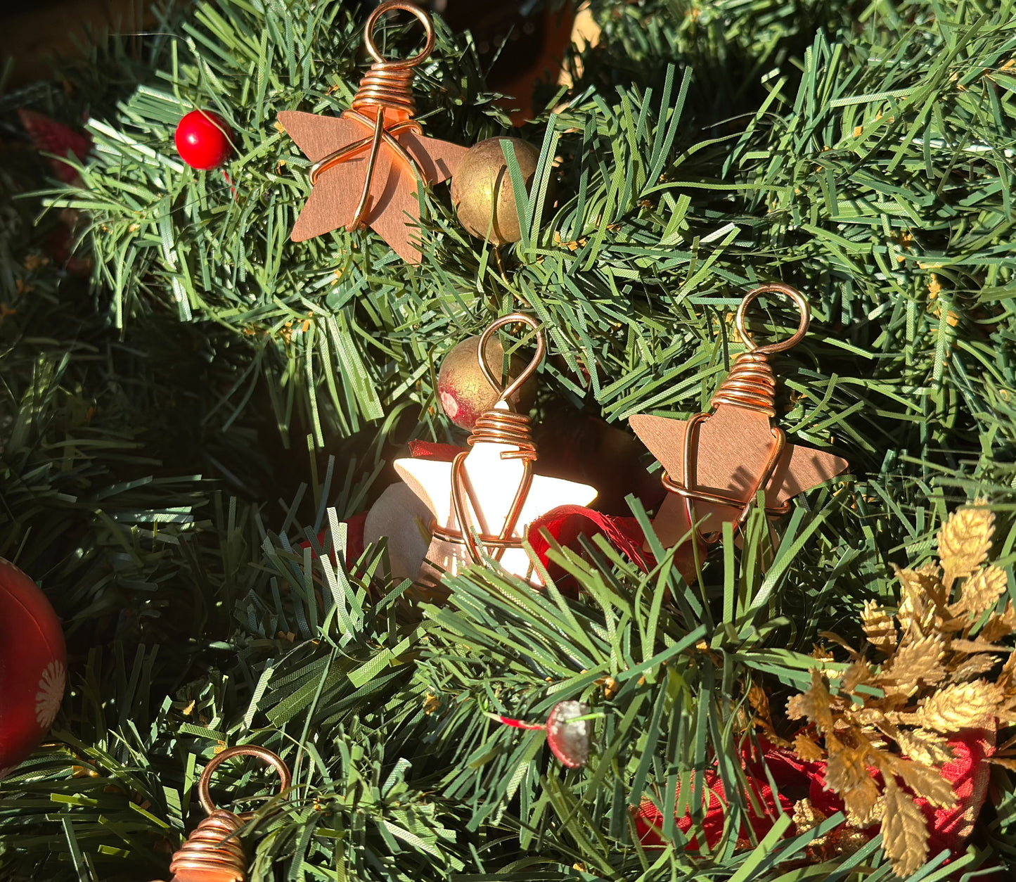 10 Copper Christmas Stars