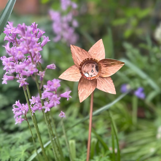 Hand Made Copper Daffodil