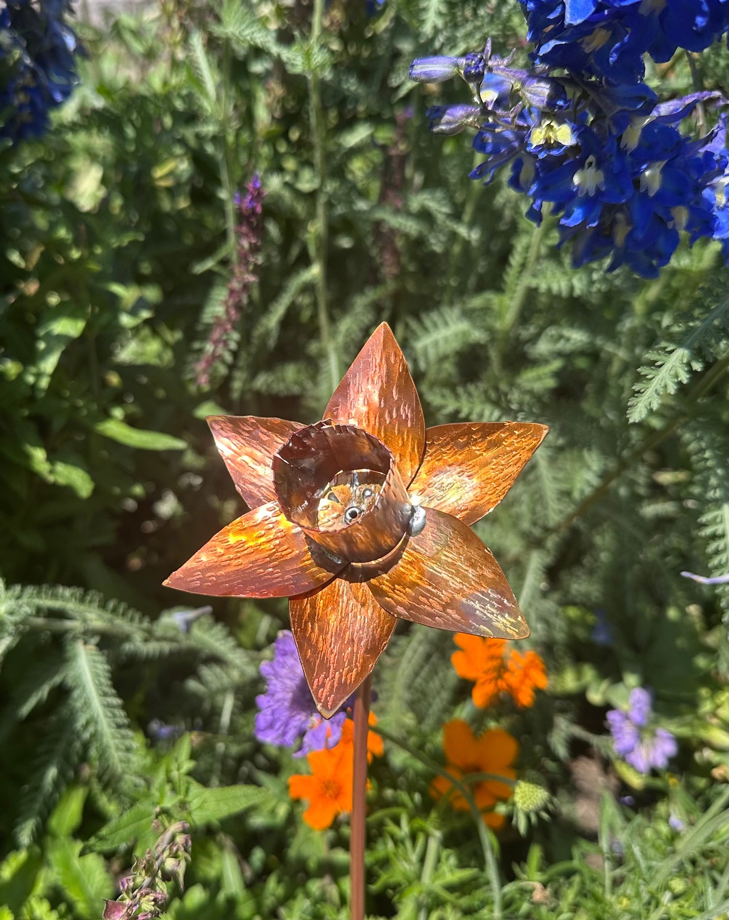Hand Made Copper Daffodil