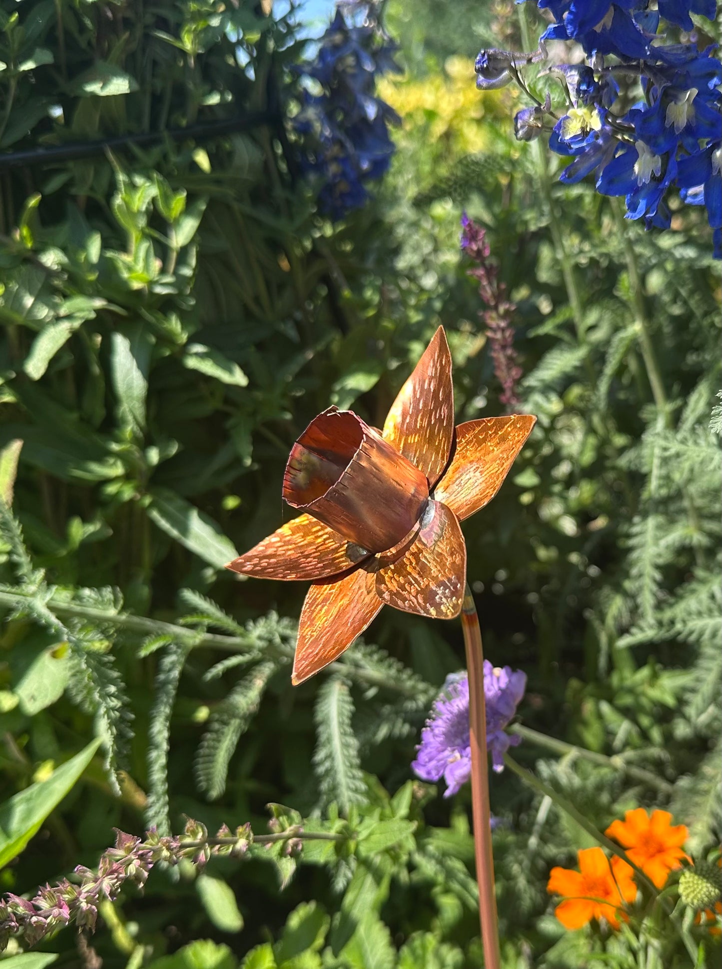 Hand Made Copper Daffodil