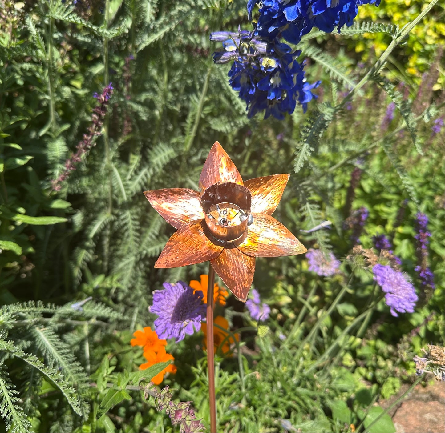 Hand Made Copper Daffodil